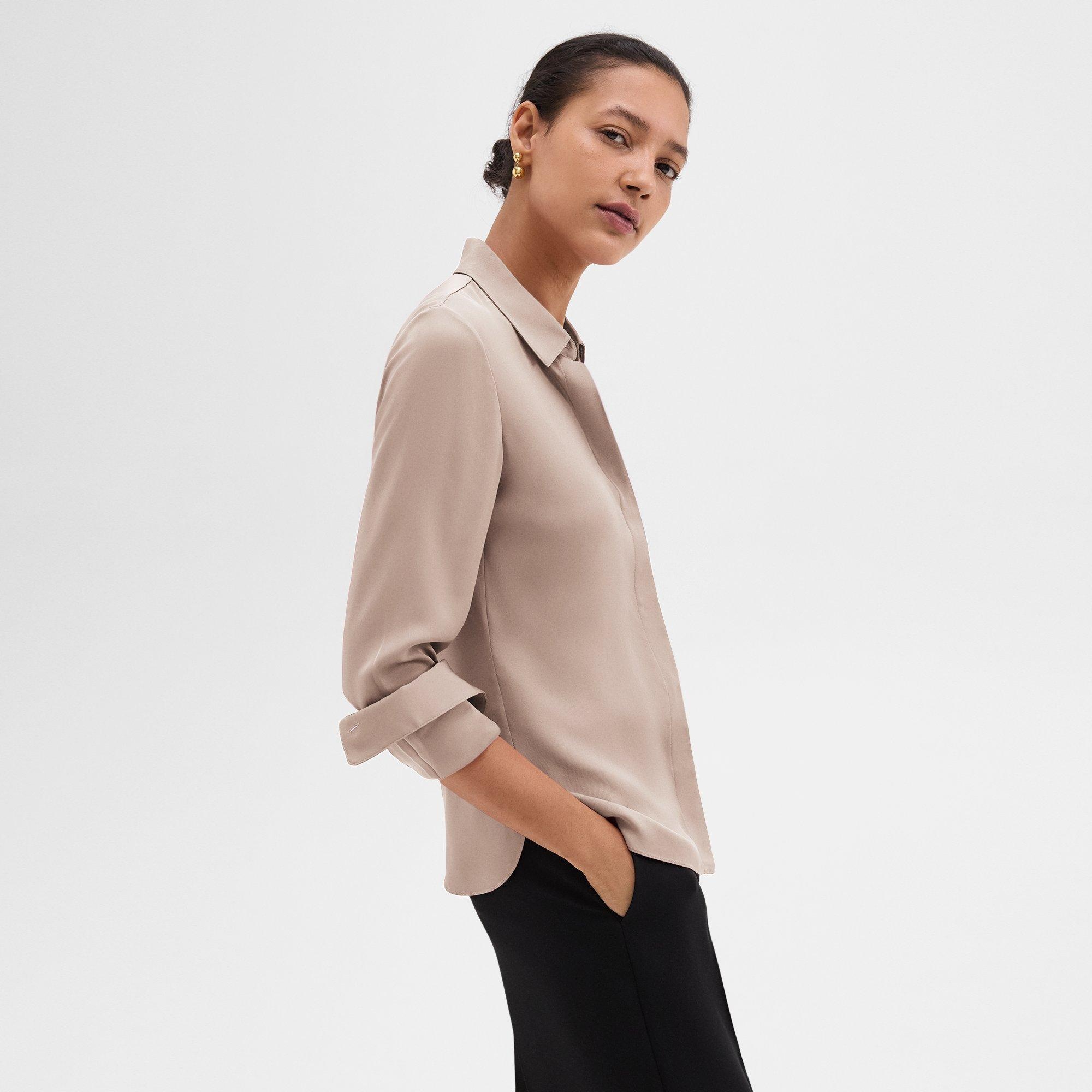 Fitted Shirt in Silk Georgette - 3
