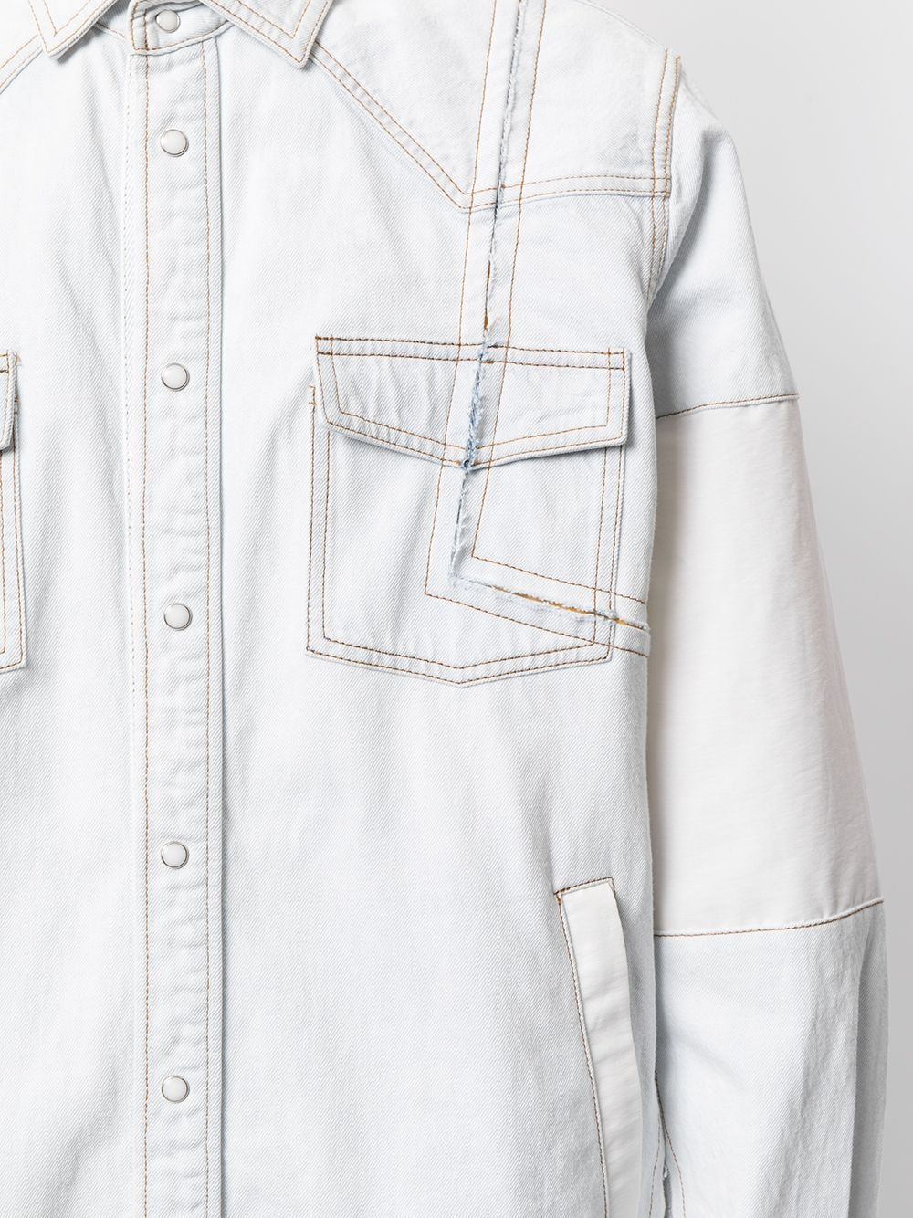 four-pocket cotton denim shirt - 5