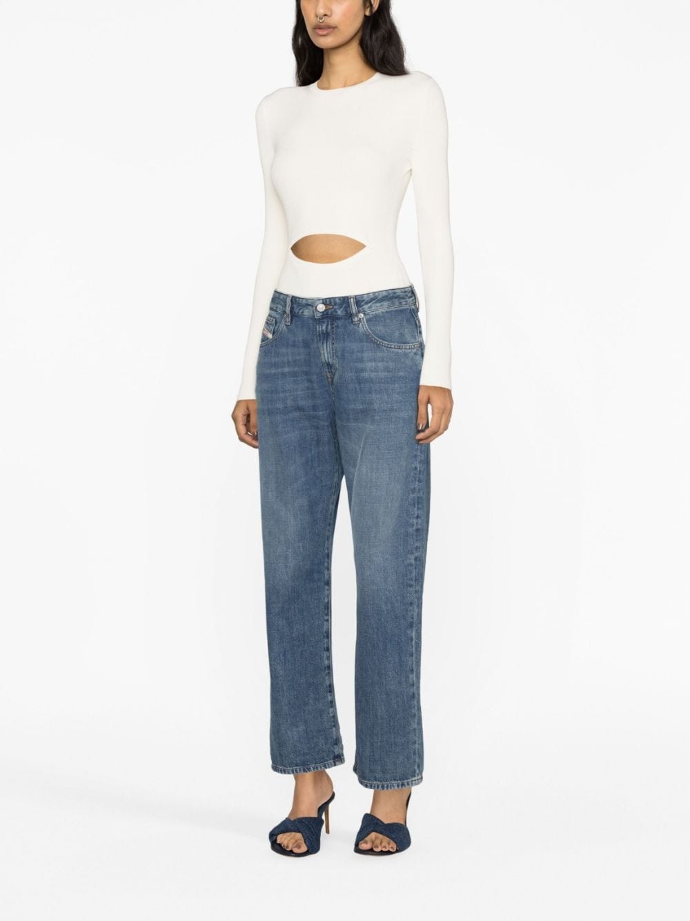 cut-out knitted jumper - 2