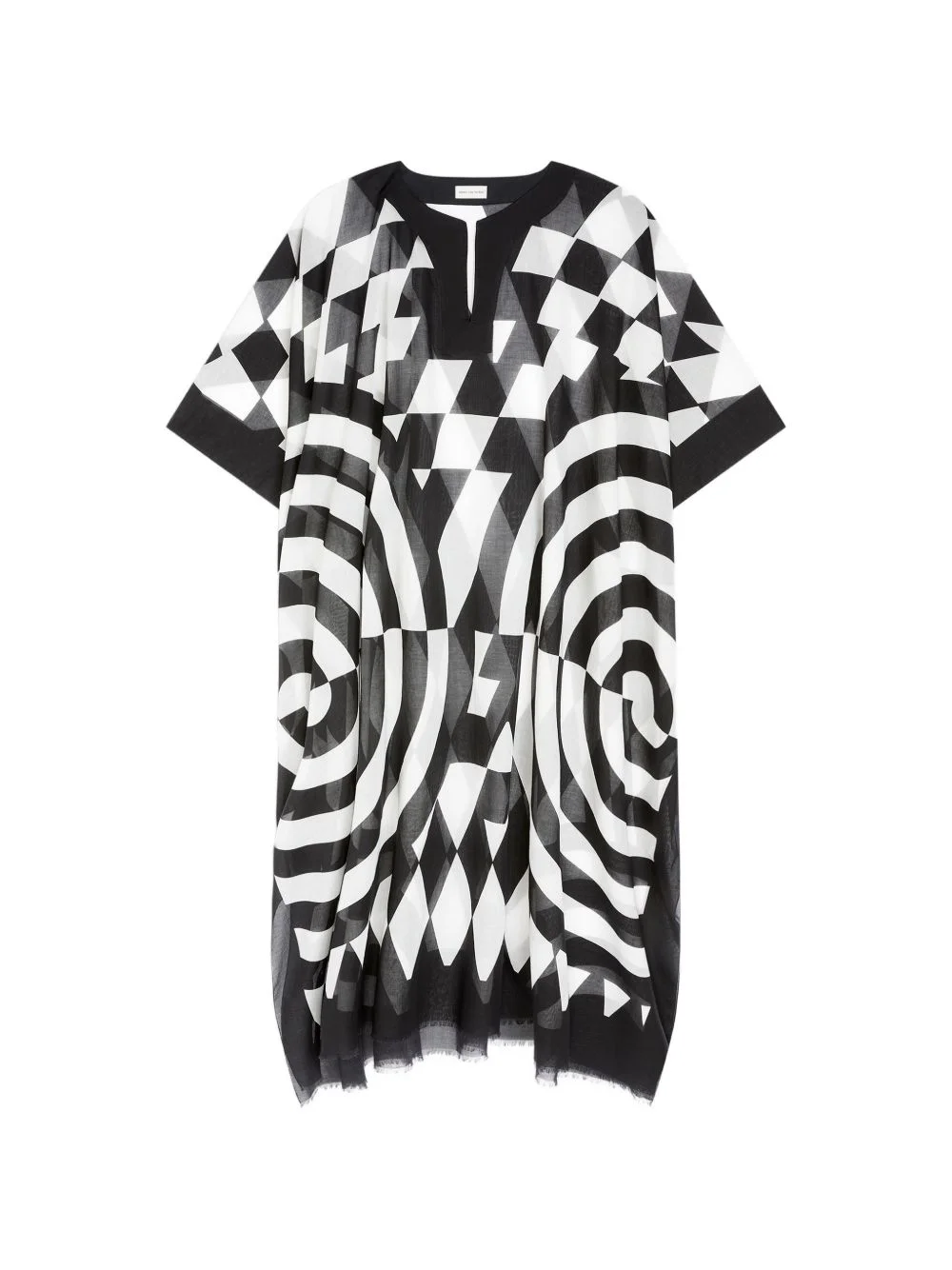 loose-fit printed kaftan - 1