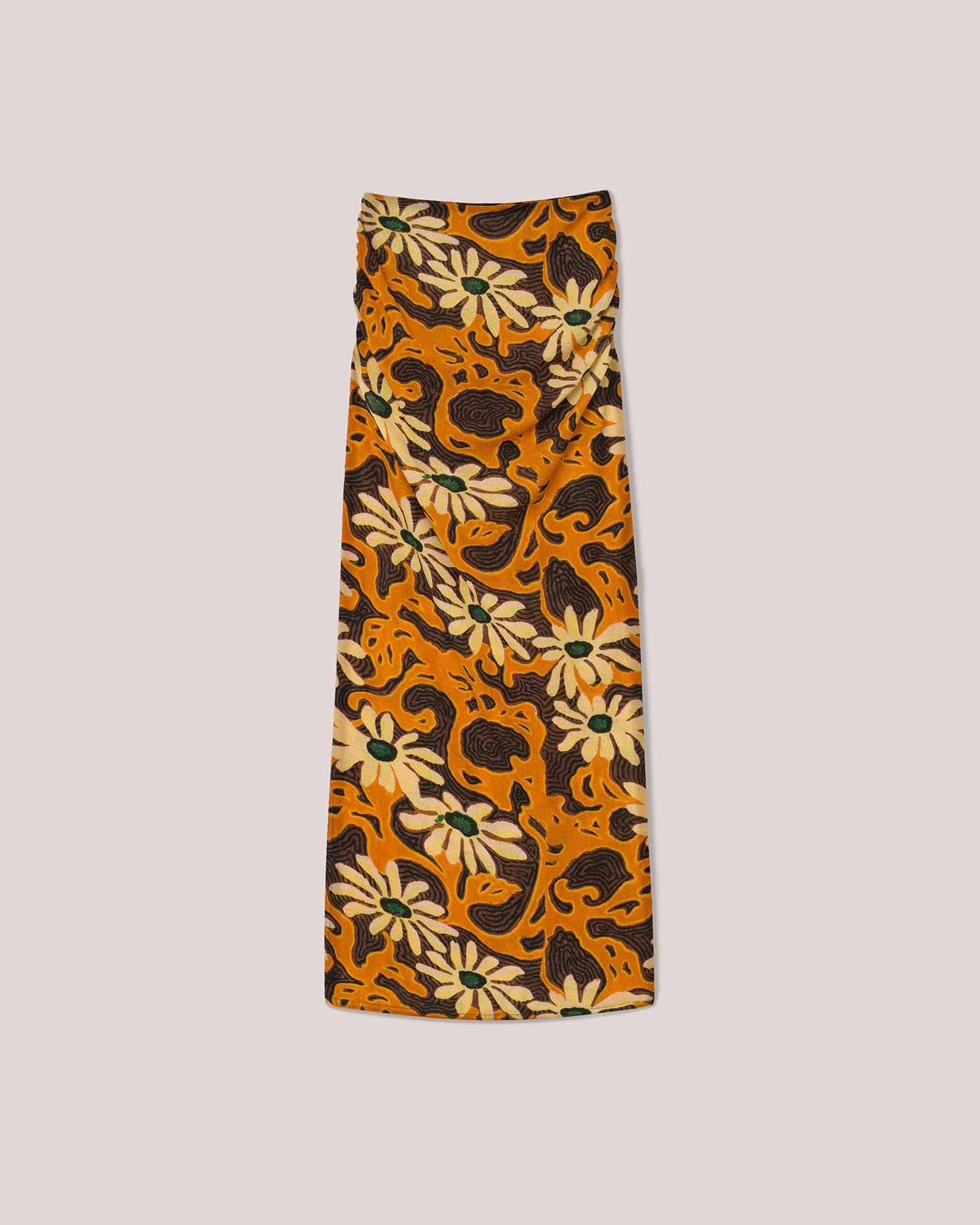 SIBI - Mesh-jersey floral skirt - Orange - 1