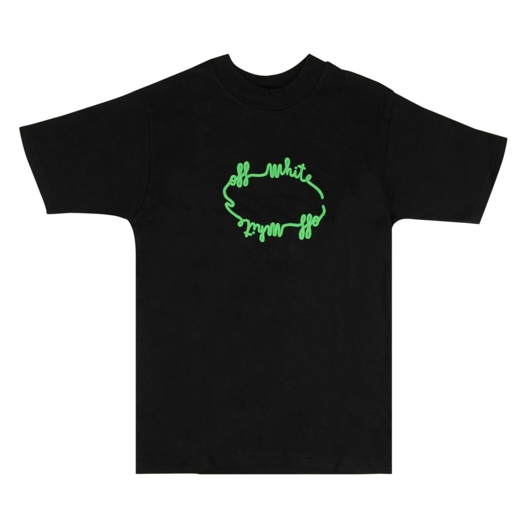 Off-White Circle Logo T-Shirt 'Black/Green' - 1