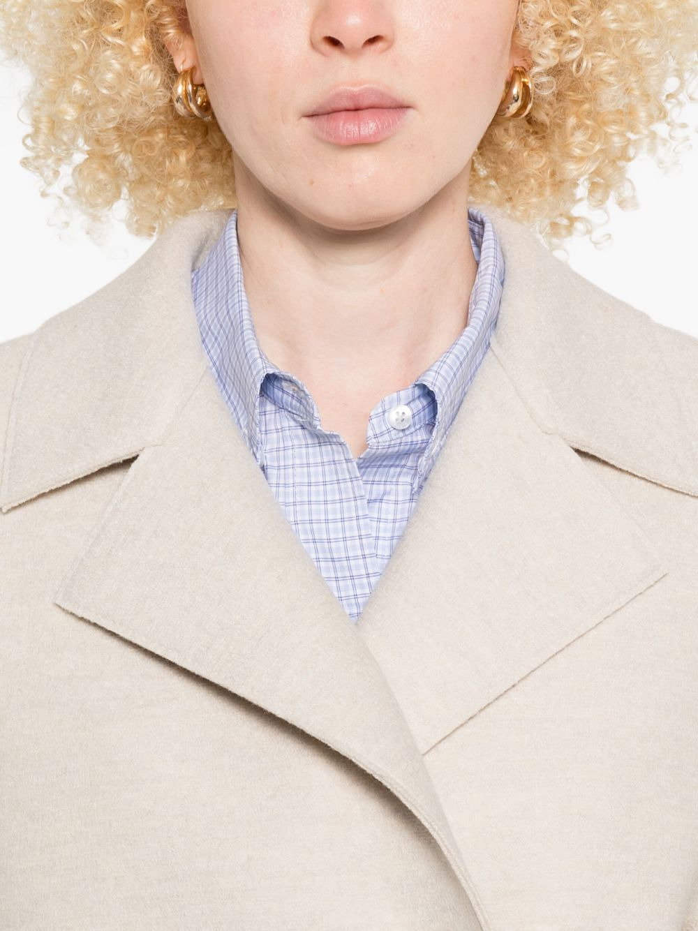 double-breasted wool coat - 5