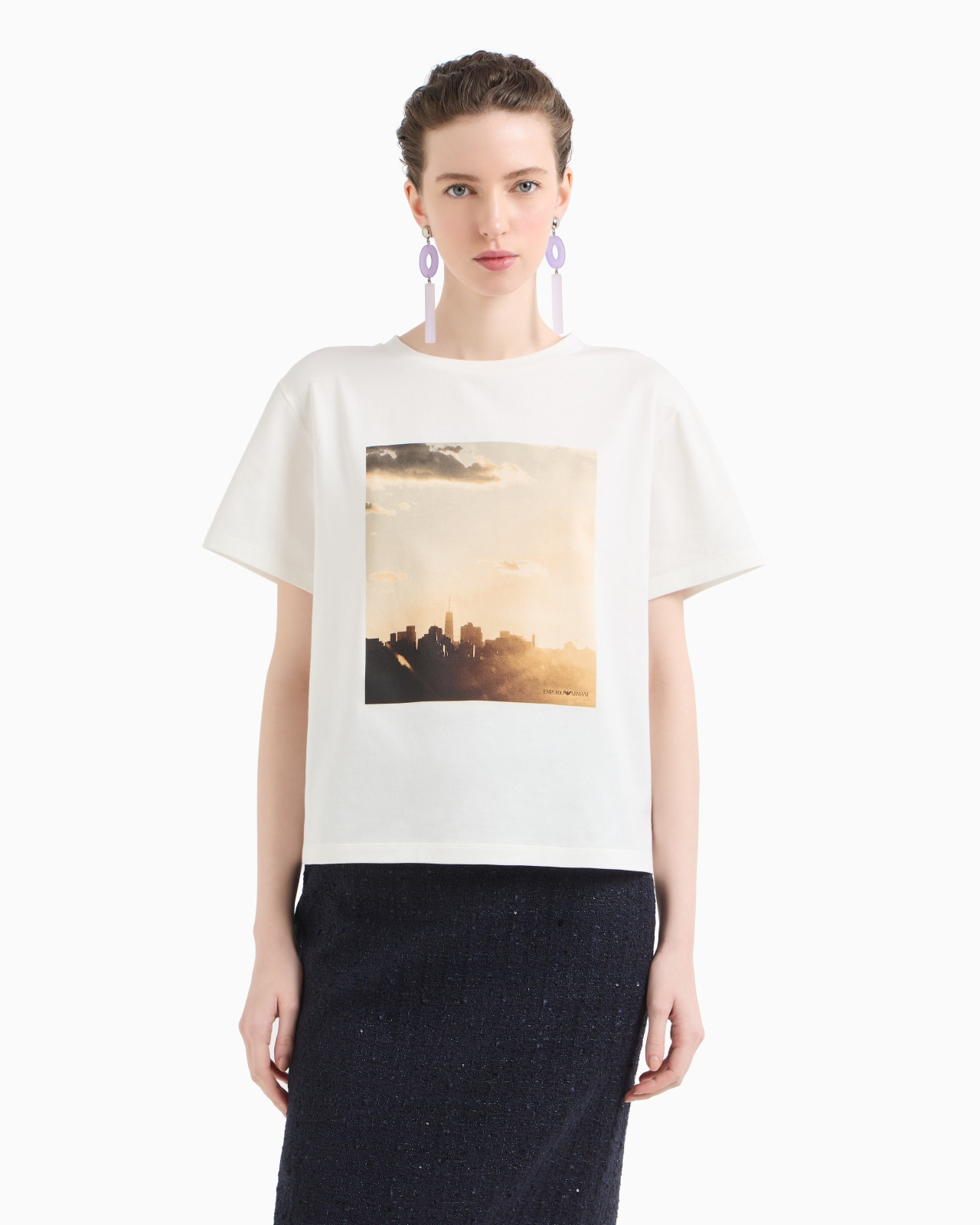 DAWN TO DUSK JERSEY T-SHIRT WITH PRINT - 4