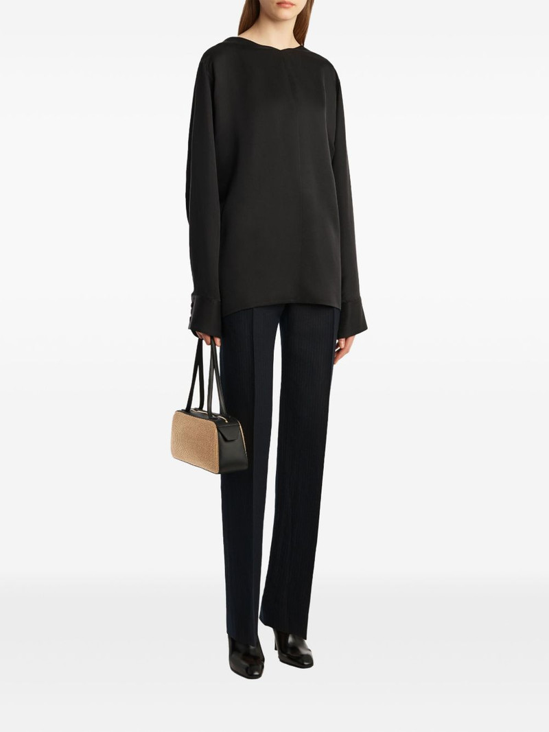 KHAITE tie-back long-sleeve top outlook