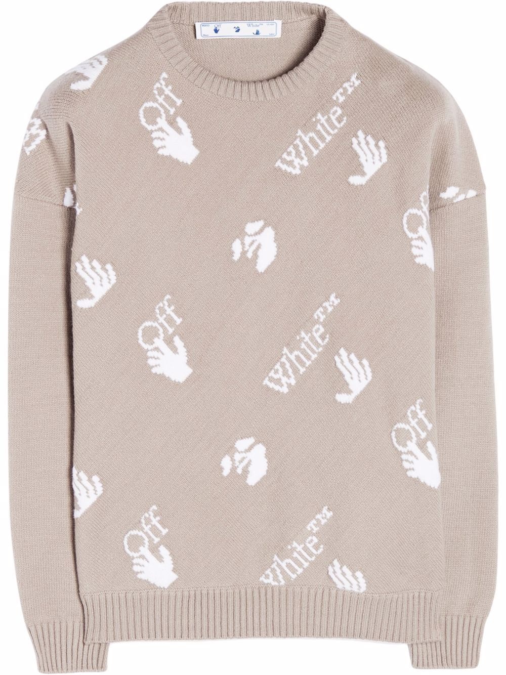 all-over logo knitted jumper - 1