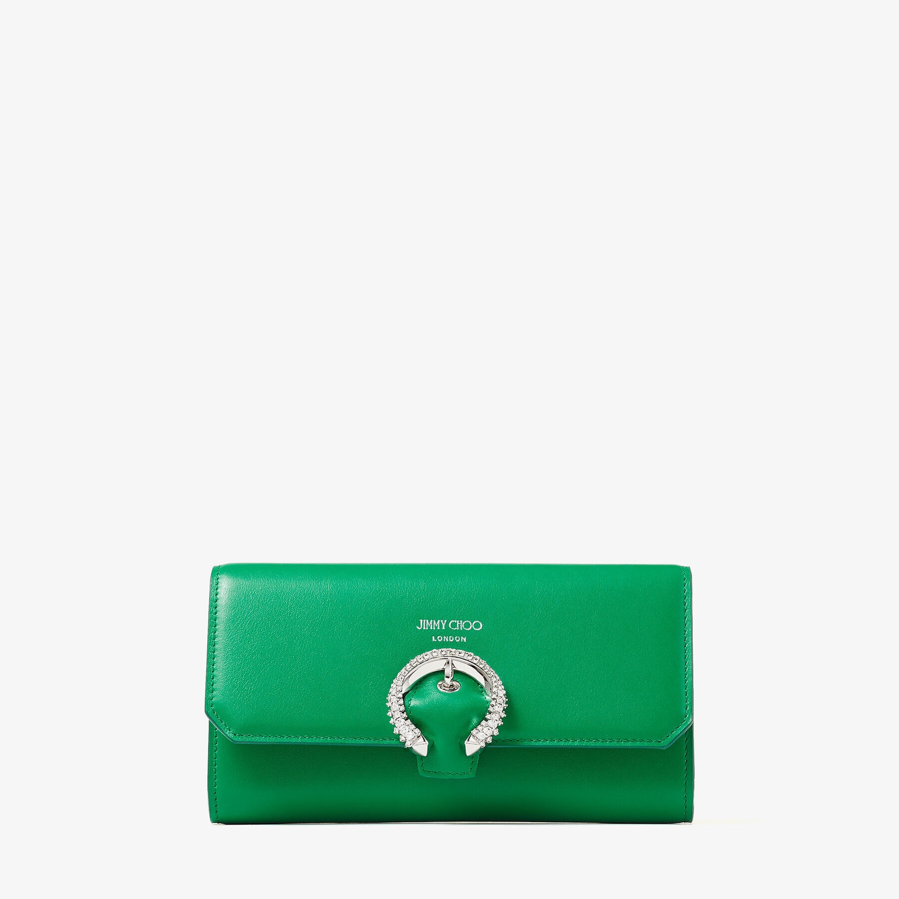 Wallet W/chain
Malachite Smooth Calf Mini Bag with Crystal Buckle - 1