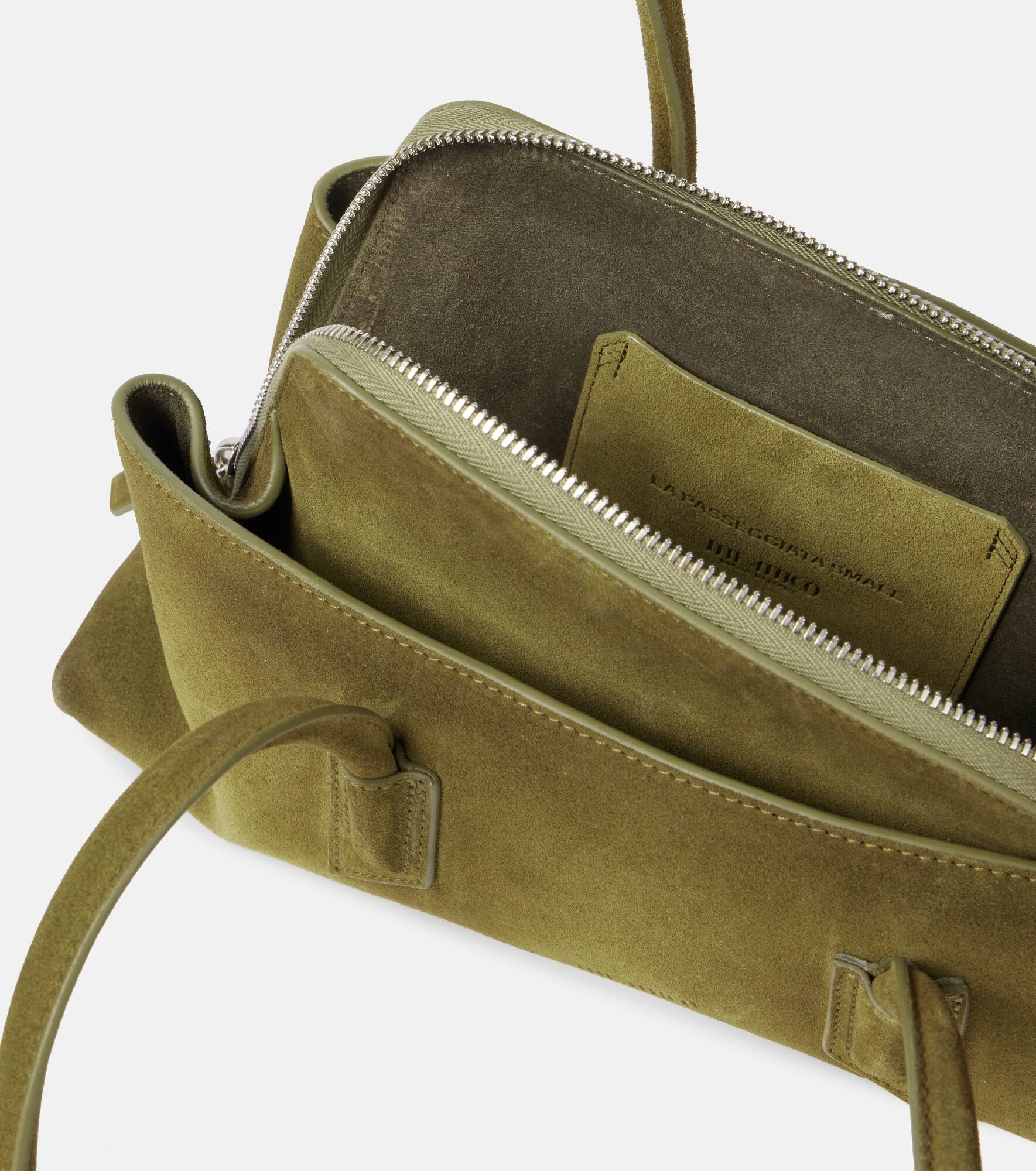 La Passeggiata Small suede tote bag - 3