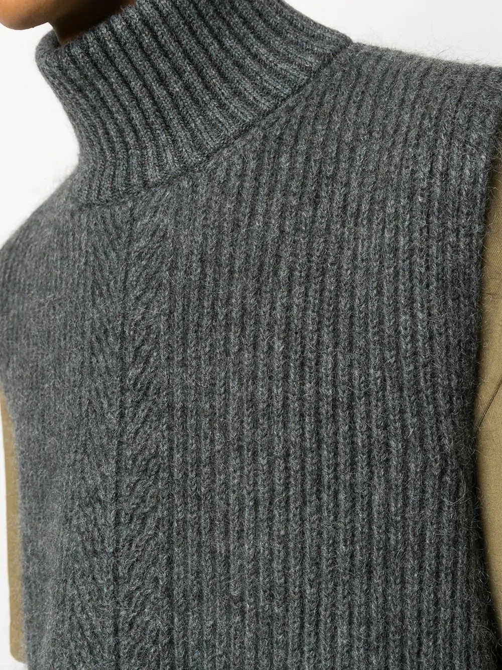 sleeveless roll neck jumper - 5