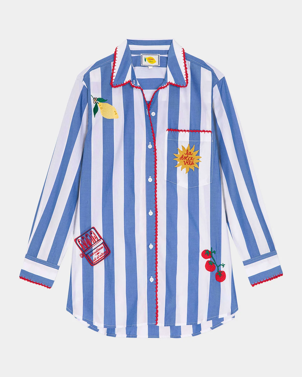 x Giadzy Elsa Embroidered Dolce Vita Shirt - 1