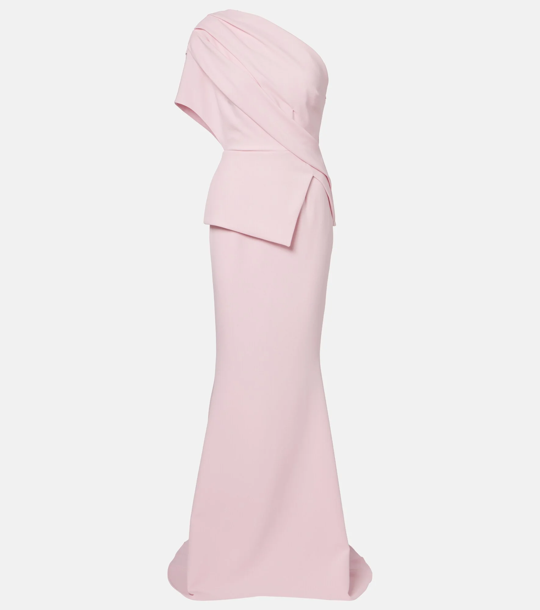 Elyna one-shoulder crêpe gown - 1