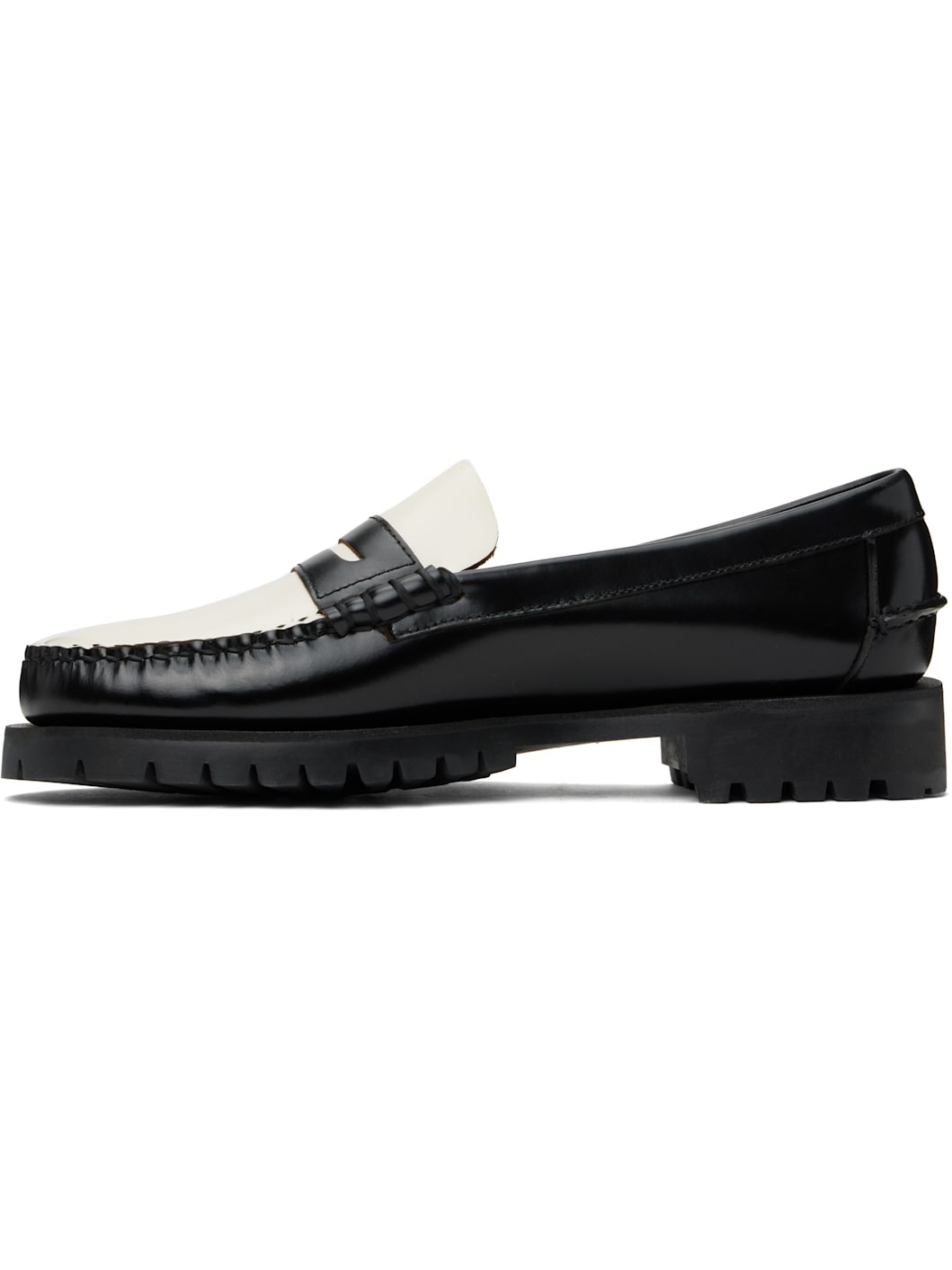 Black & White Dan Lug Loafers - 3