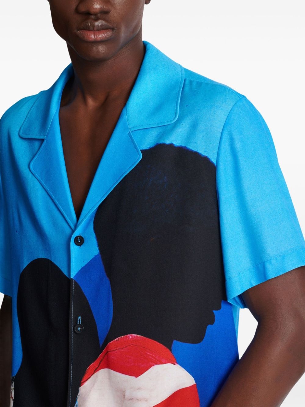 Prince Gyasi-print twill pyjama shirt - 7