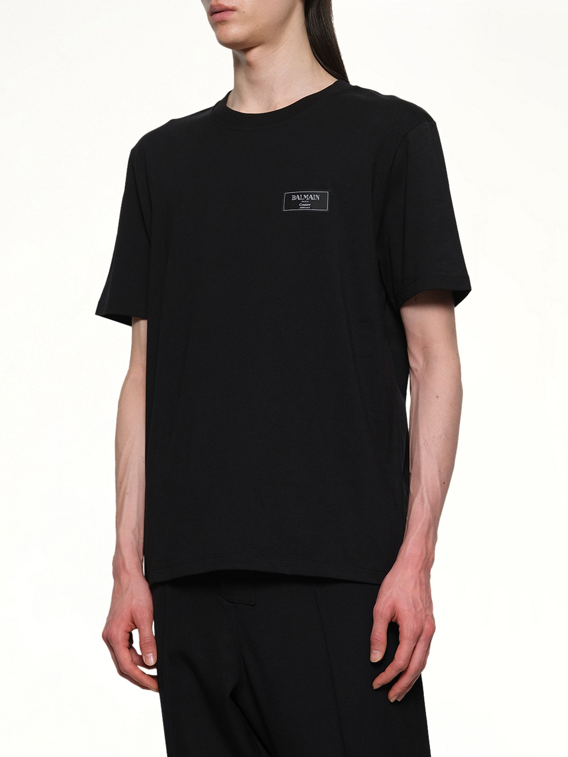 Couture Label Regular T-Shirt in Black - 6