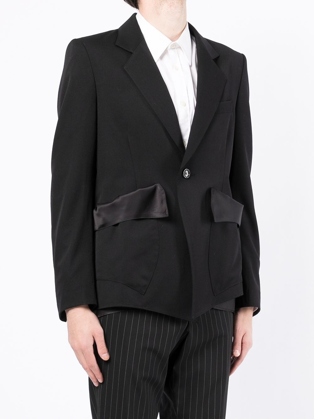 slash single-button blazer - 3