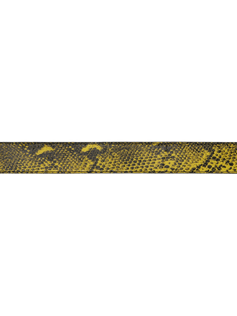 LU'U DAN Black & Yellow 'Year of the Snake' Jungle Carpet Python Belt outlook