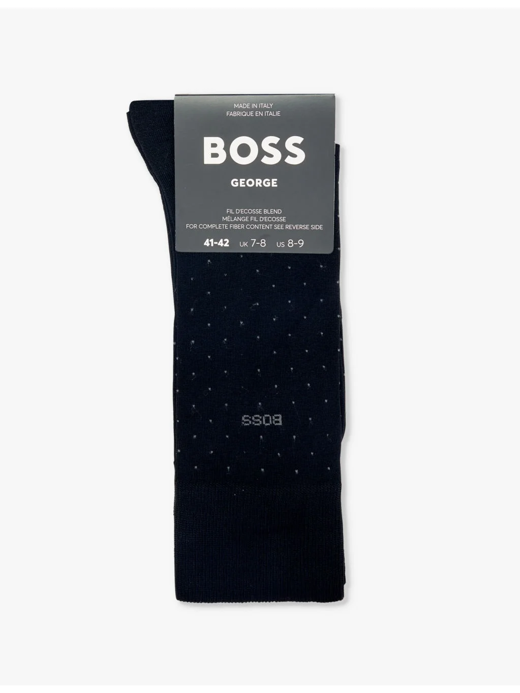 George dotted-pattern cotton-blend socks - 1