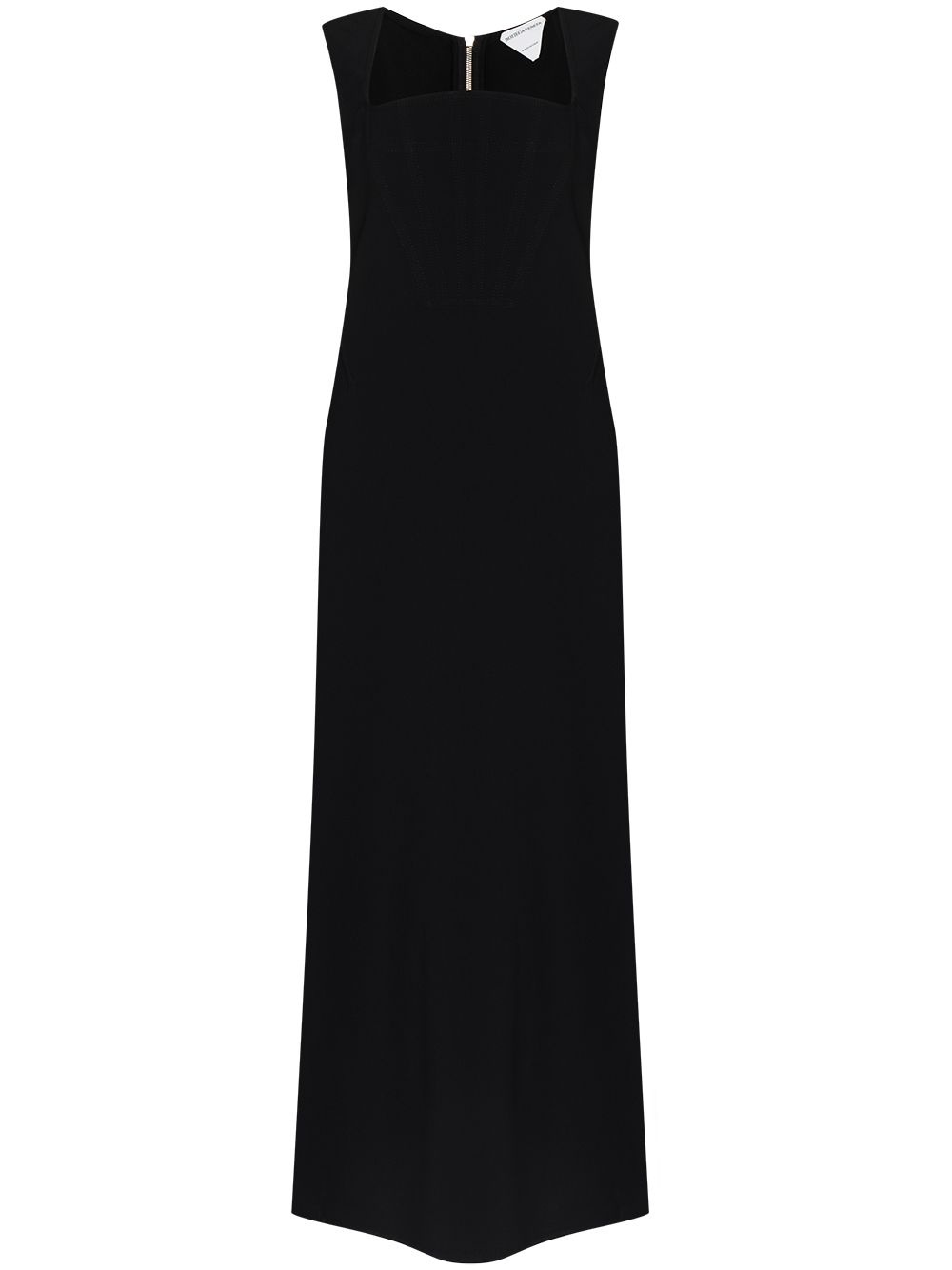 square-neck long dress - 1