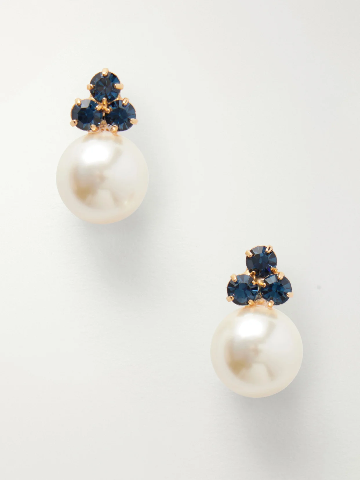 Belen Gold-tone, Sapphire And Pearl Earrings - 1
