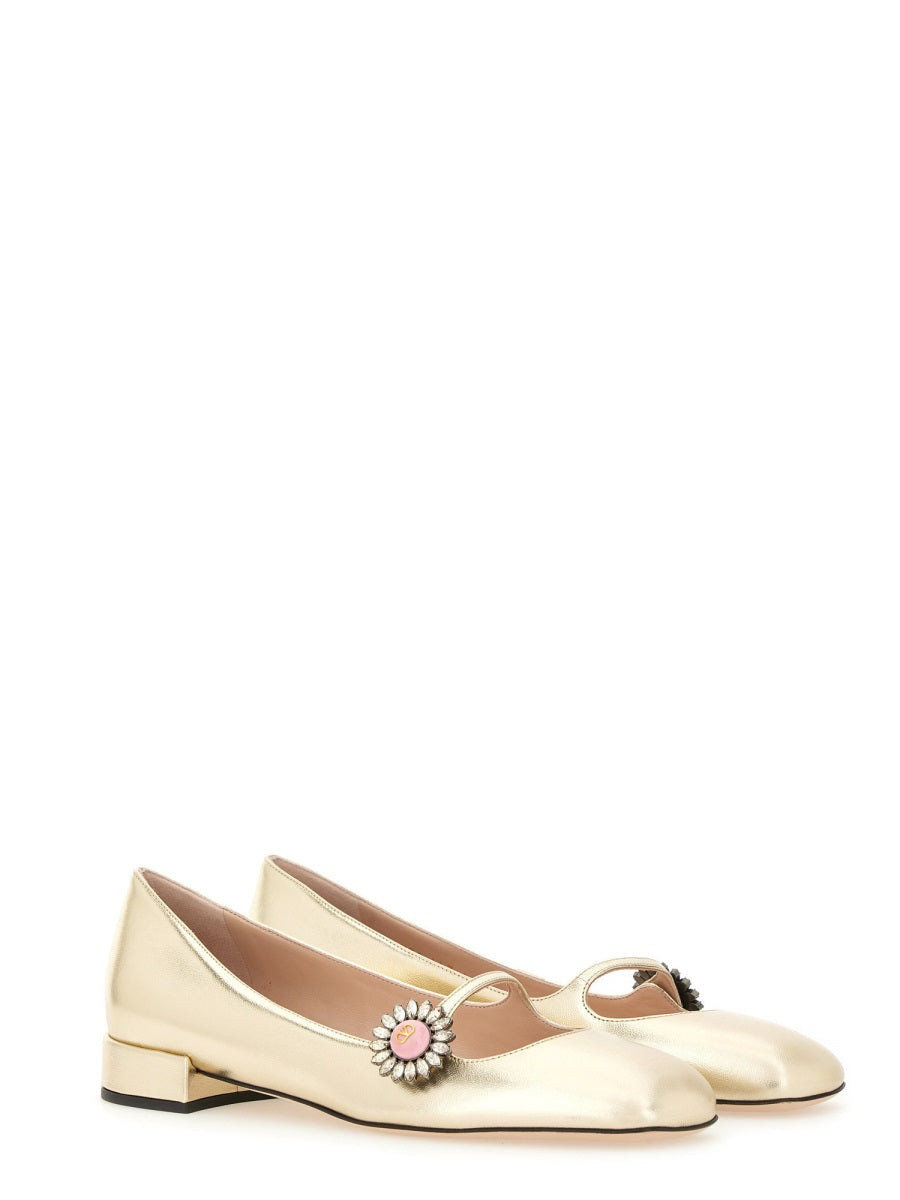 Valentino Garavani Women "Mary-Jane Preshoes" Ballerina In Kidskin - 2