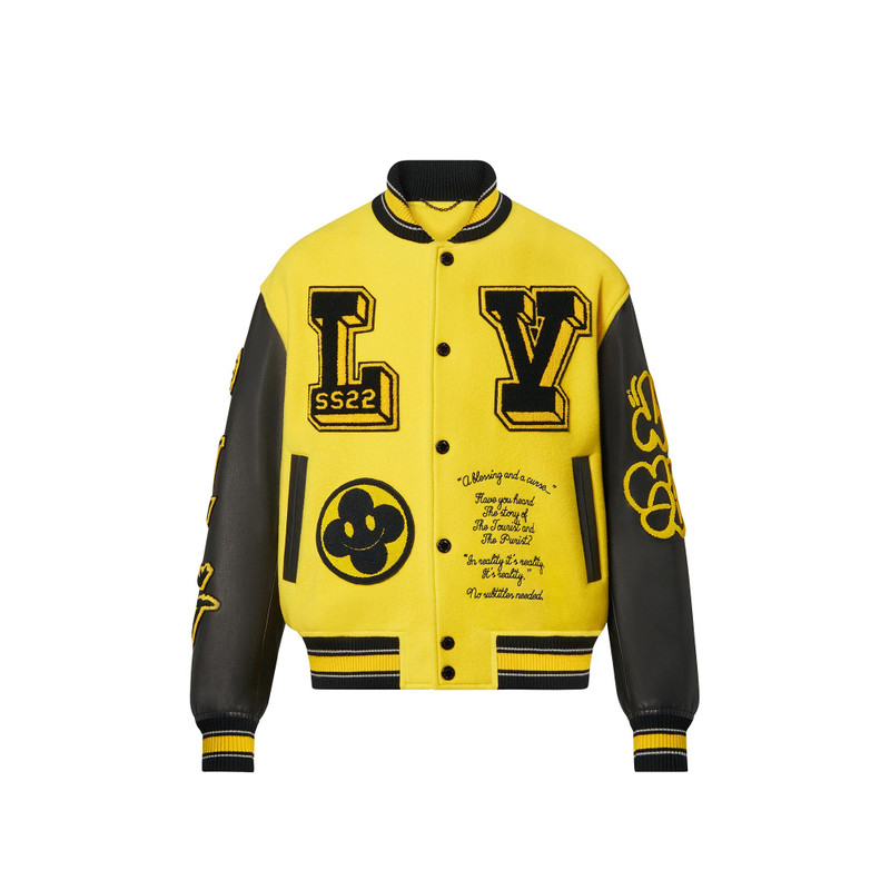 Leather Embroidered Varsity - 1