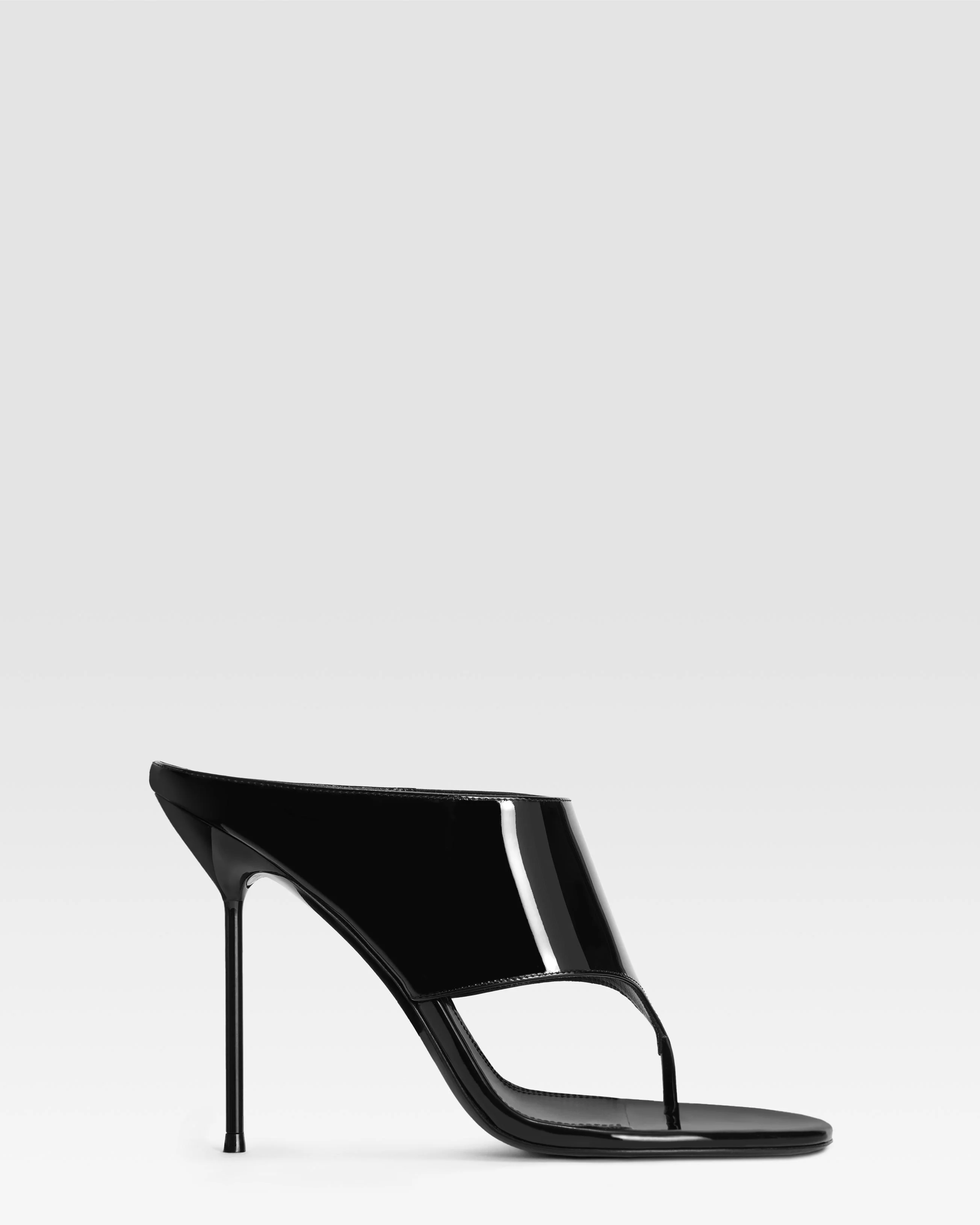 Patent leather thong mule - 1