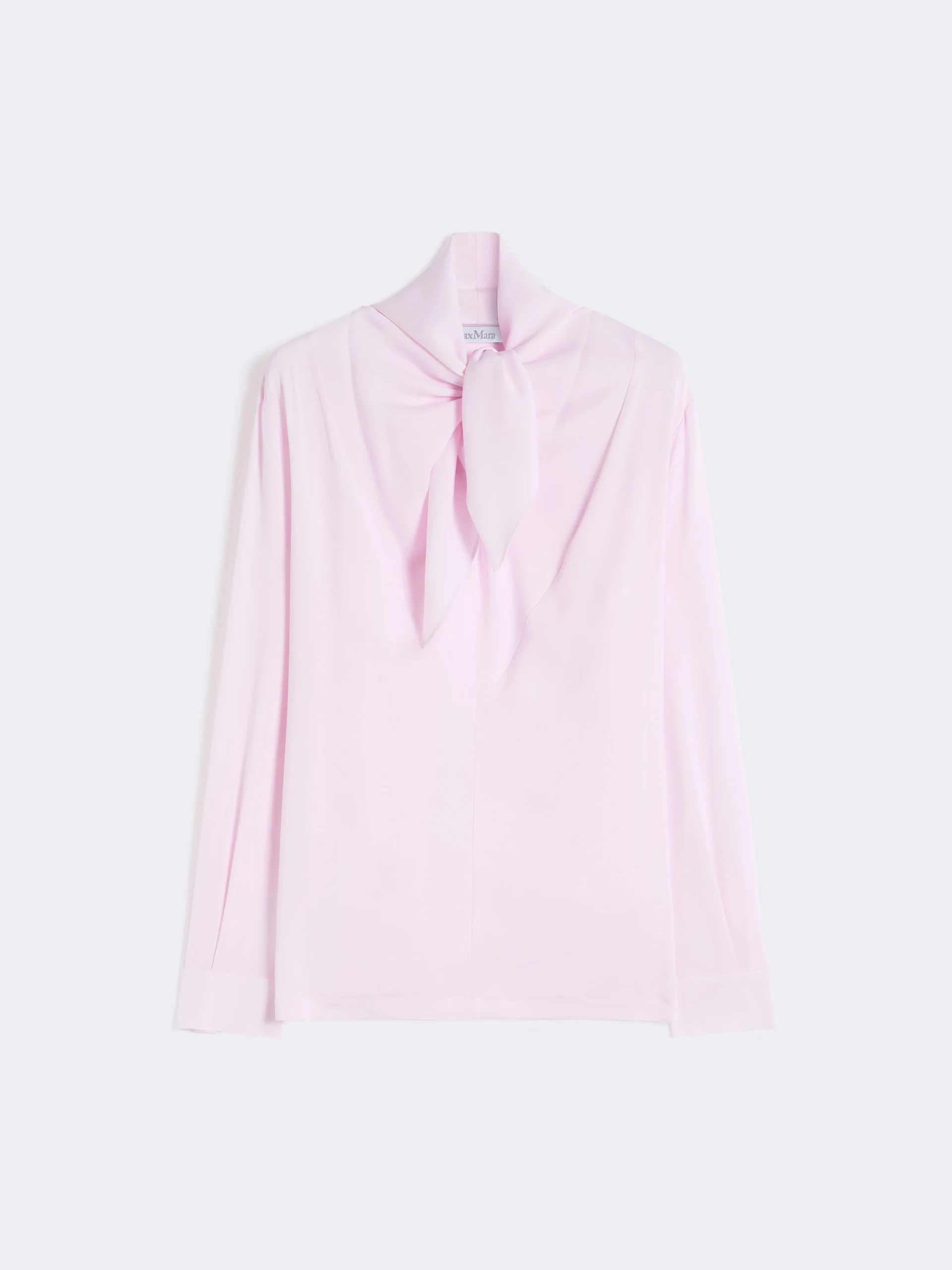 Silk charmeuse blouse - PINK - 1