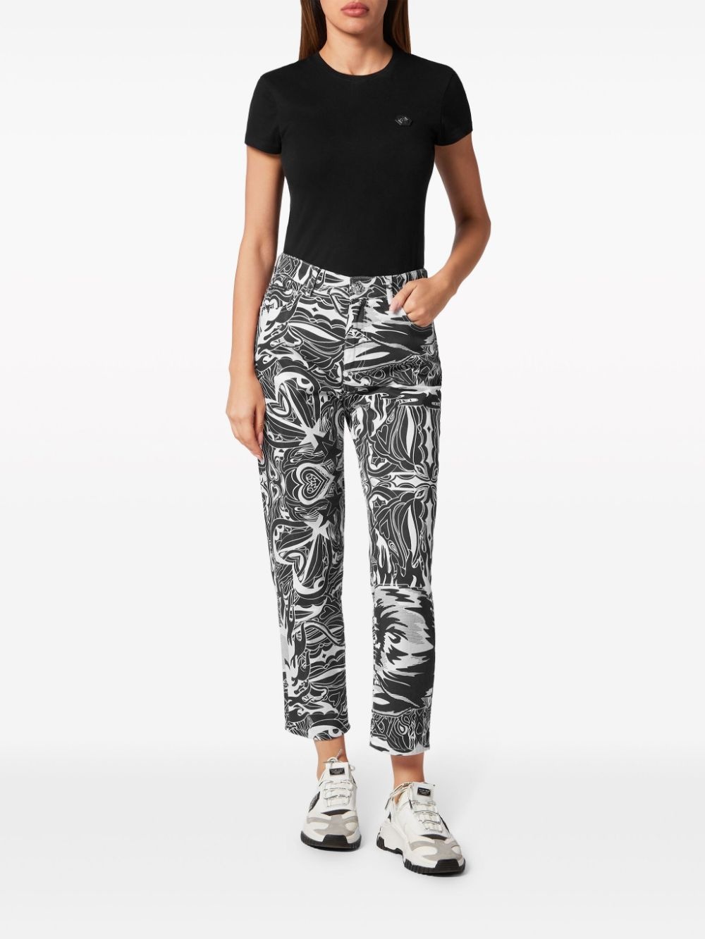 graphic-print jeans - 2