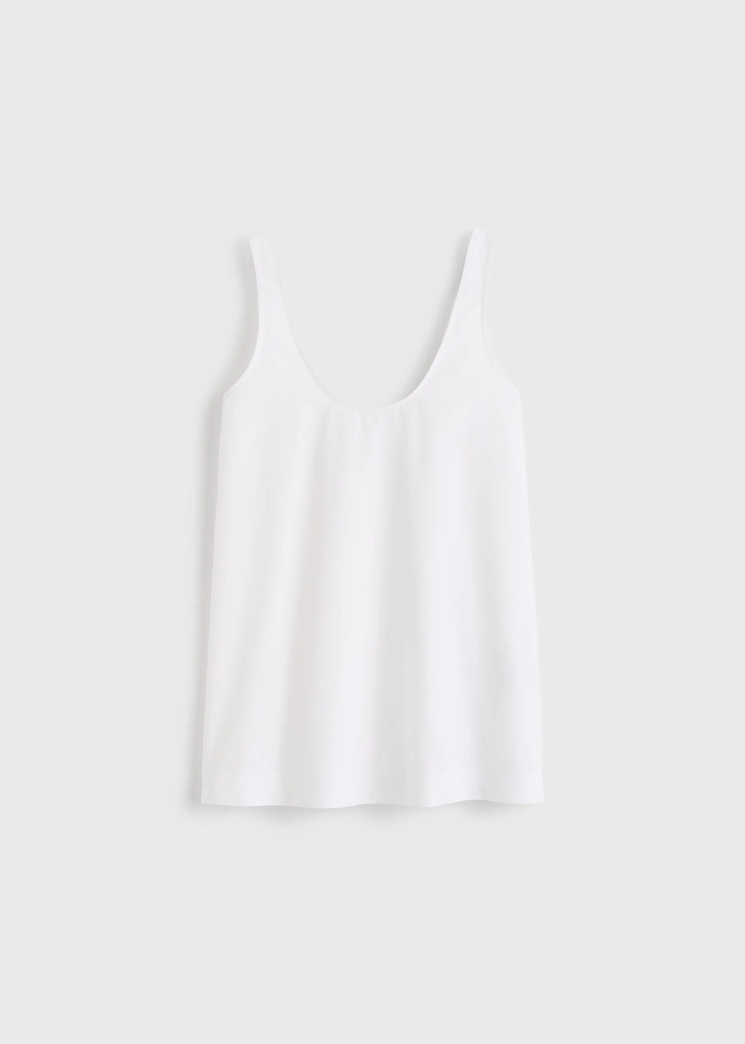 Scoop poplin tank white - 1