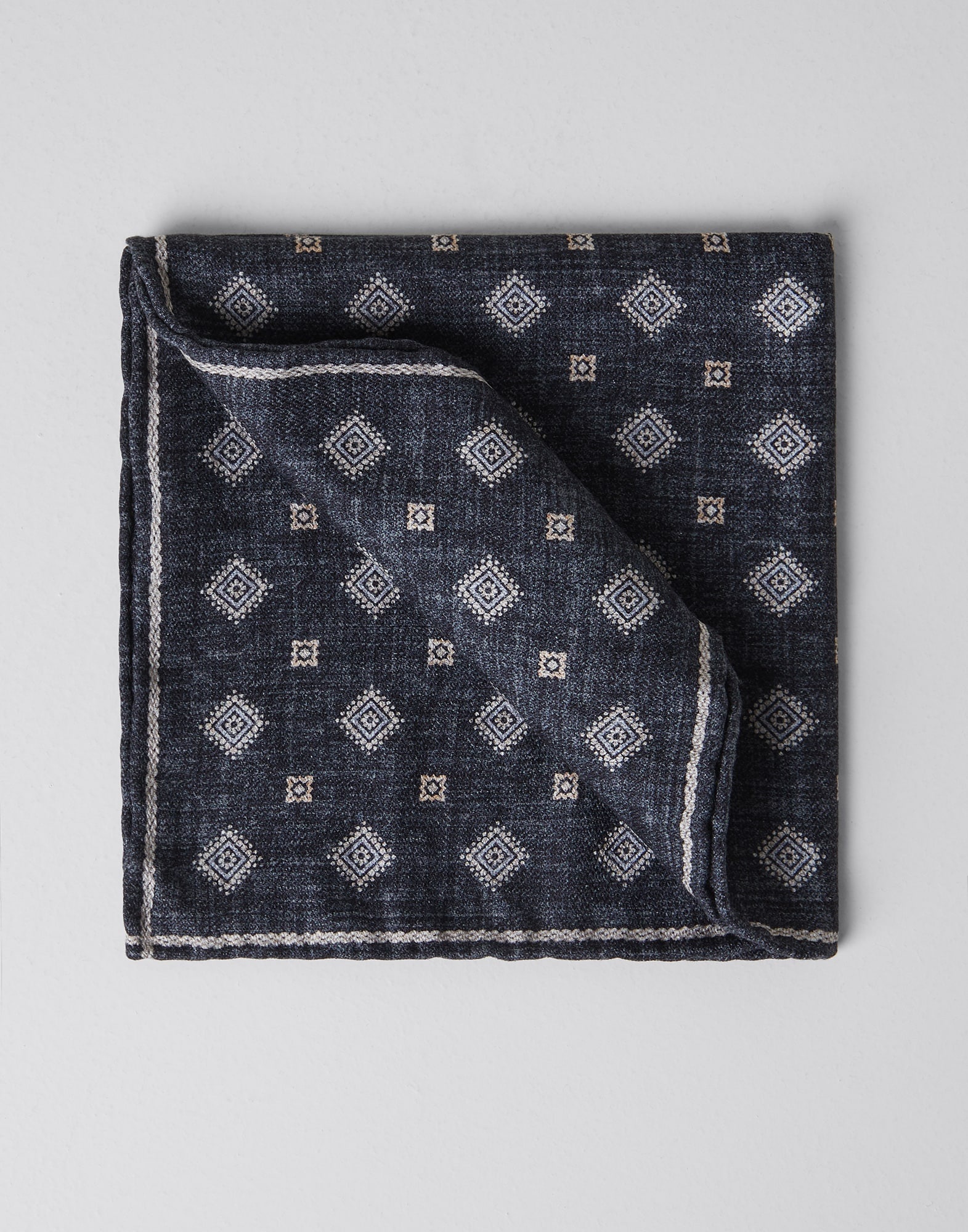 Double face silk pocket square - 1