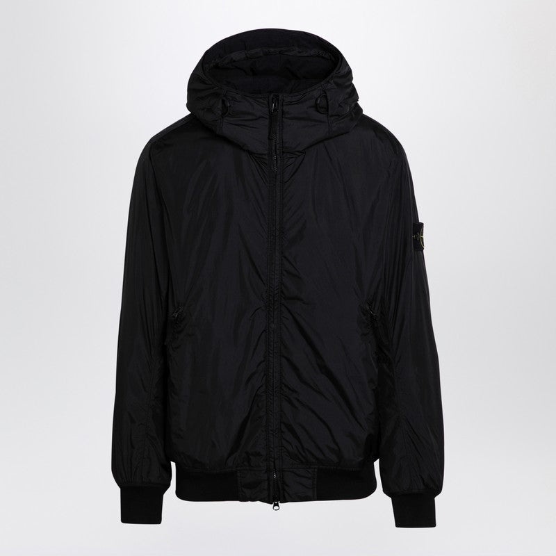 Stone Island Black Nylon Zipped Jacket Men - 1