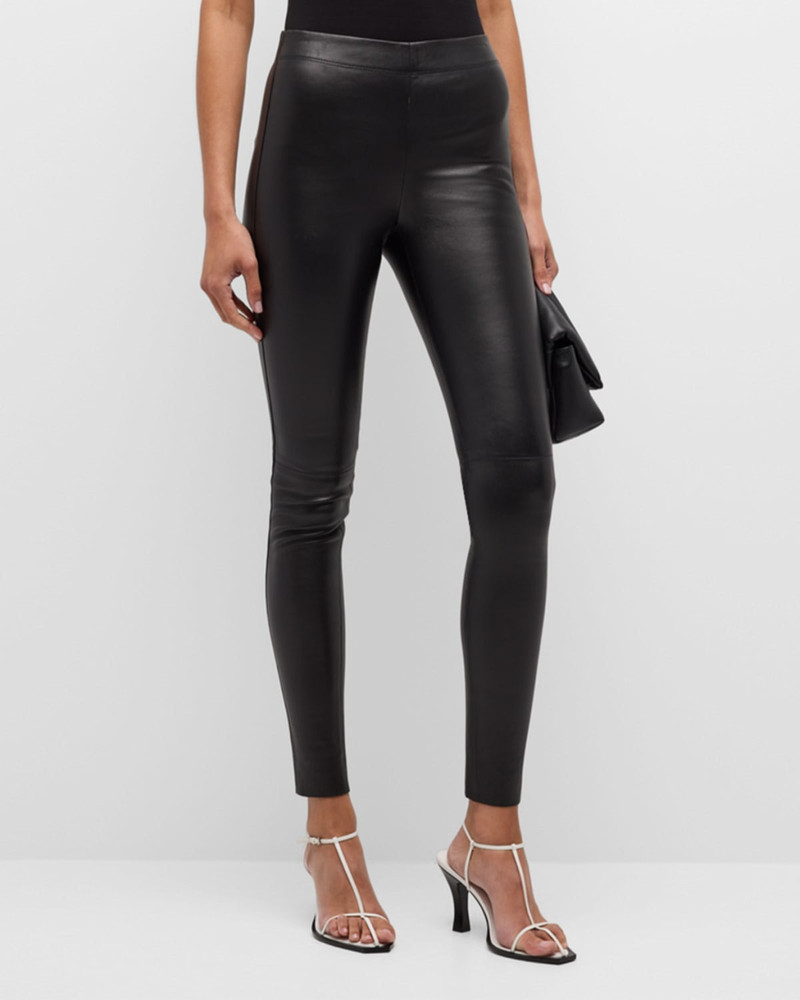 High-Rise Stretch Leather Leggings 4