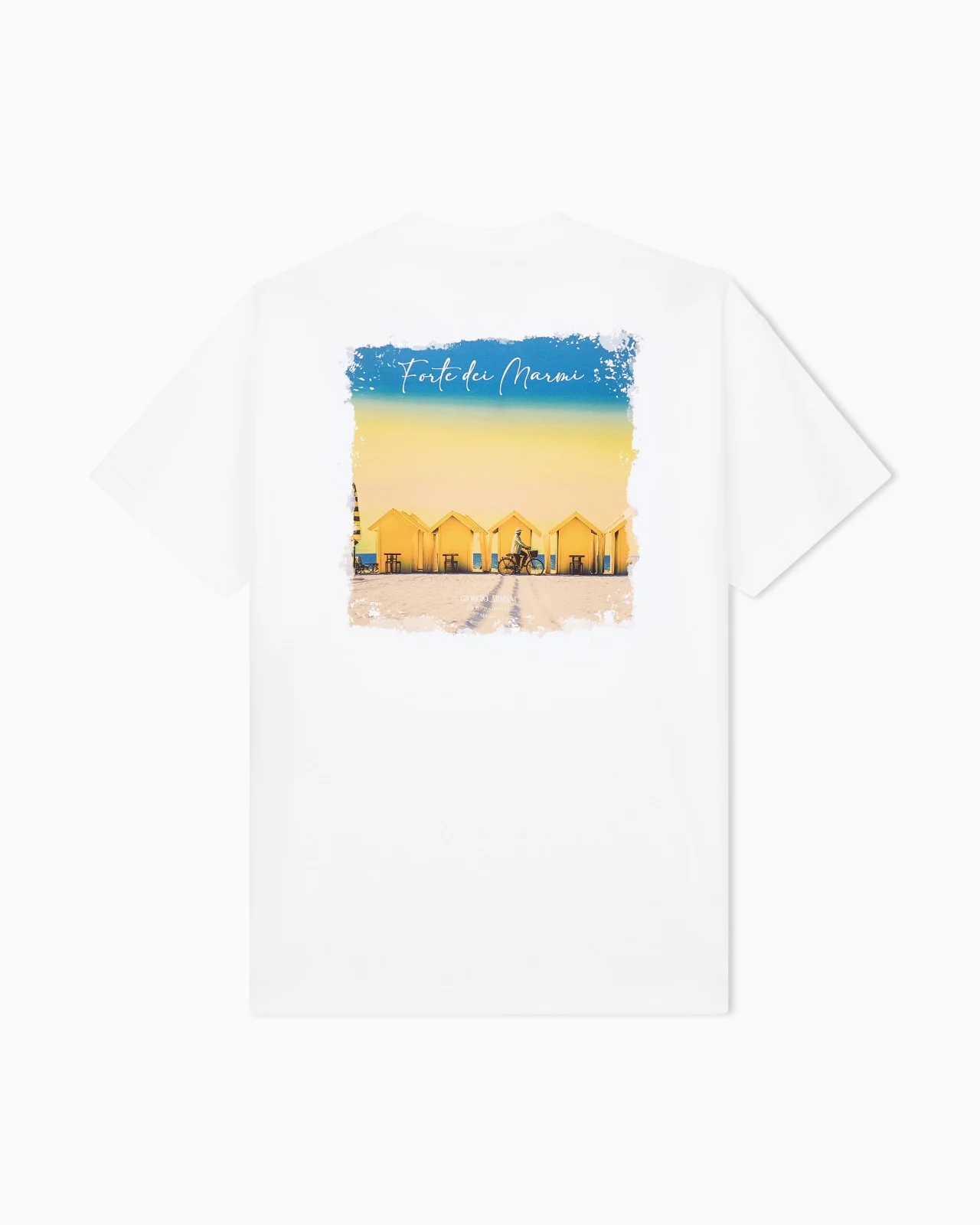 COTTON INTERLOCK JERSEY T-SHIRT WITH PRINT ON THE BACK - 1