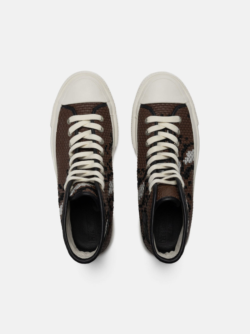 Converse Chuck Taylor FS Woven Leather Brown/Snow White/Black outlook