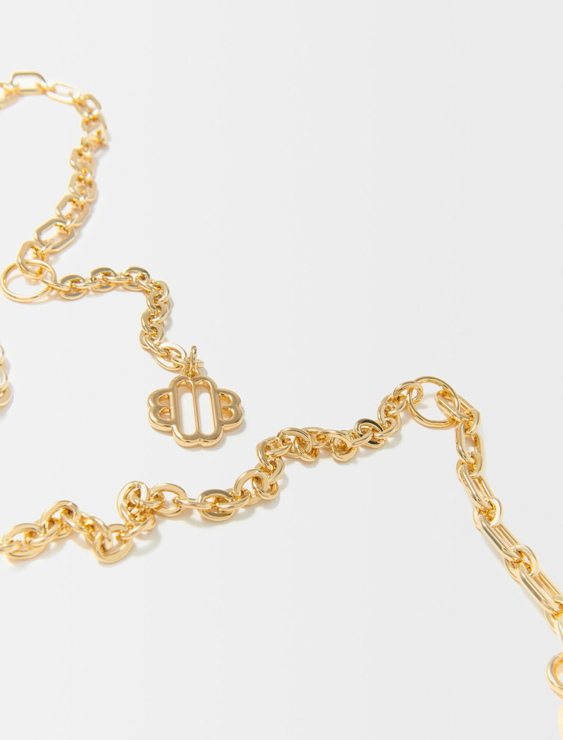 maje Clover logo chain belt outlook