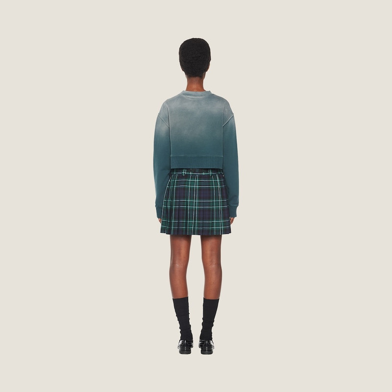 Miu Miu Garment-dyed cotton fleece sweatshirt outlook