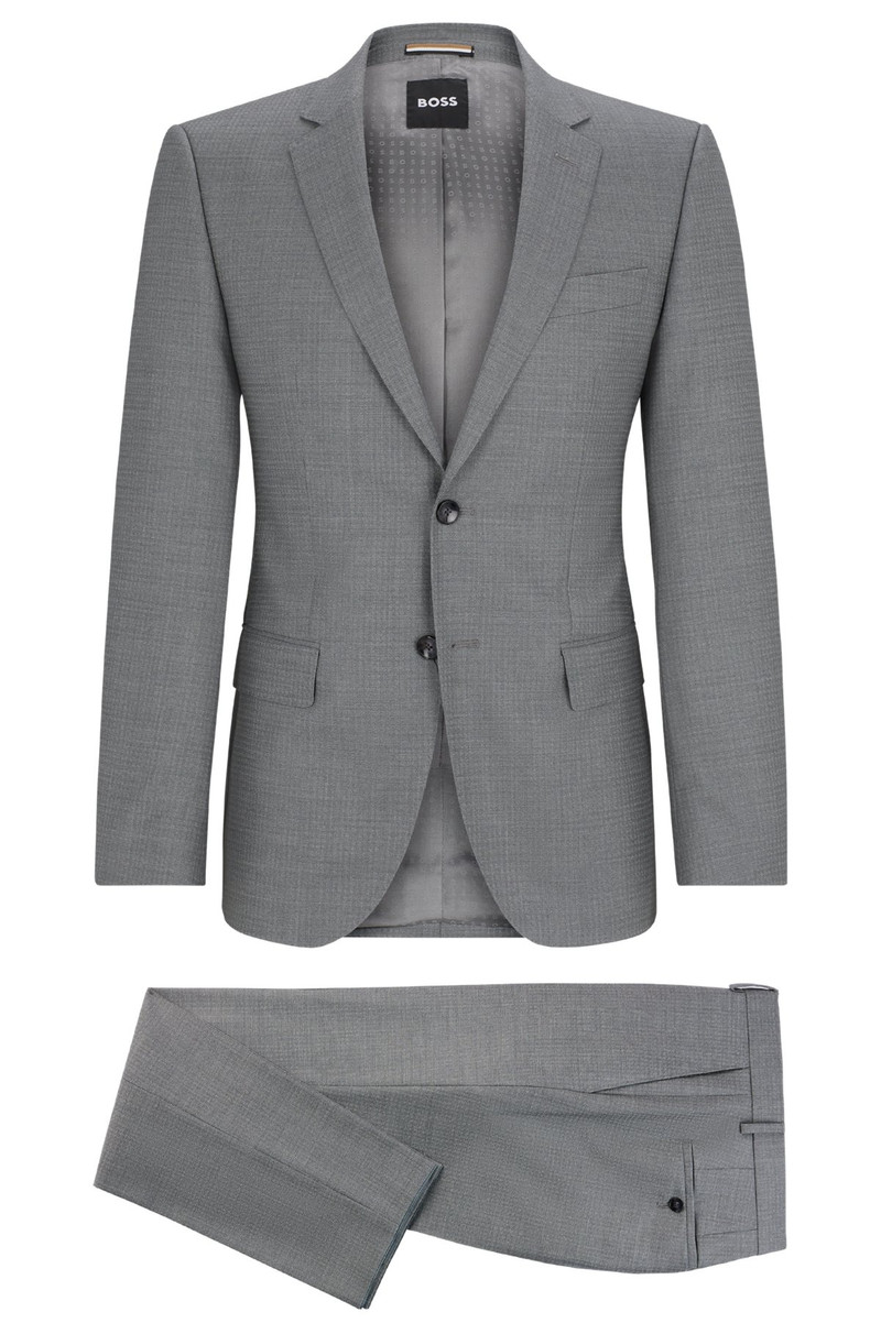 SLIM-FIT SUIT IN PATTERNED STRETCH WOOL 9