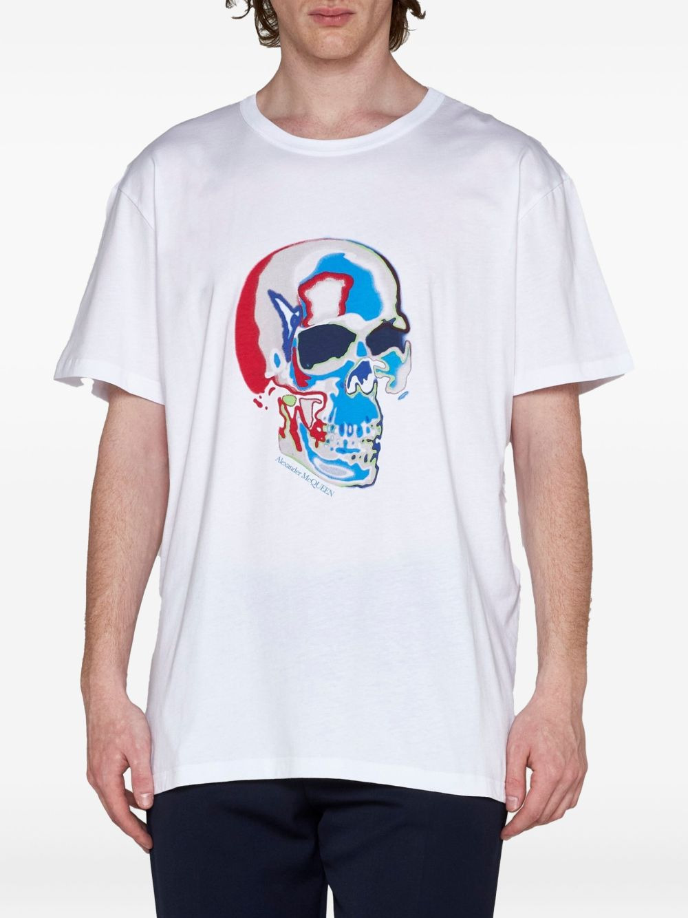 Solarised Skull print T-shirt - 3