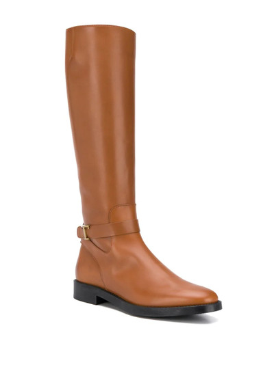 Tod's logo plaque knee boots outlook