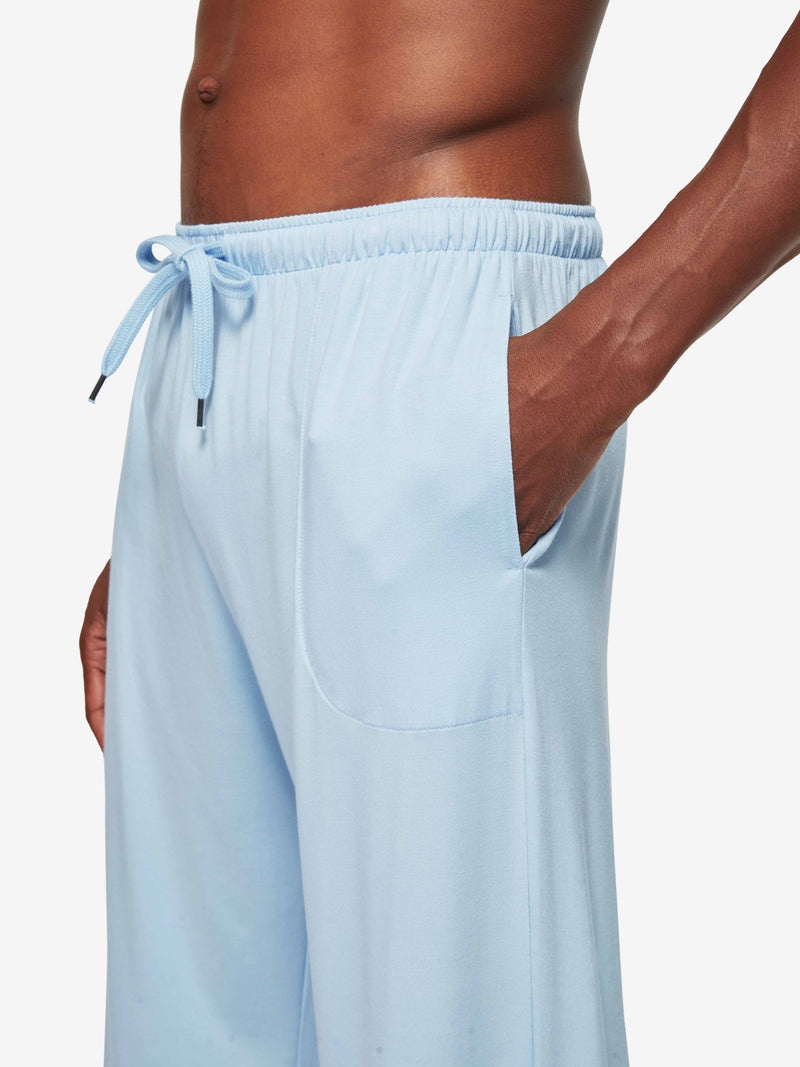 Men's Lounge Trousers Basel Micro Modal Stretch Sky - 6