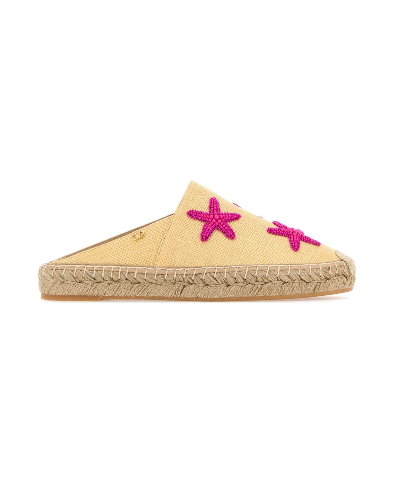 Raffia Valentino Garavani Escape Slippers - 1