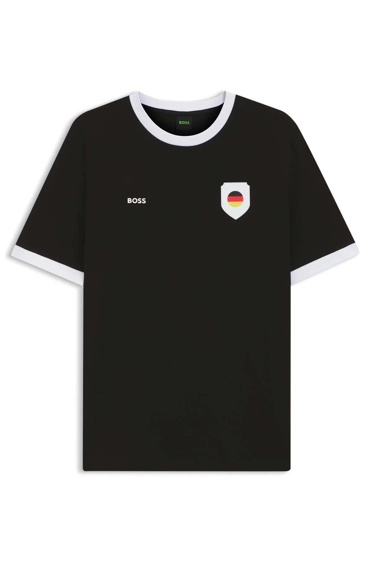 STRETCH-COTTON T-SHIRT WITH COUNTRY FLAG AND LOGO - 1