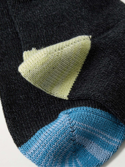 ANONYMOUSISM Colour-Block Ribbed-Knit Socks outlook