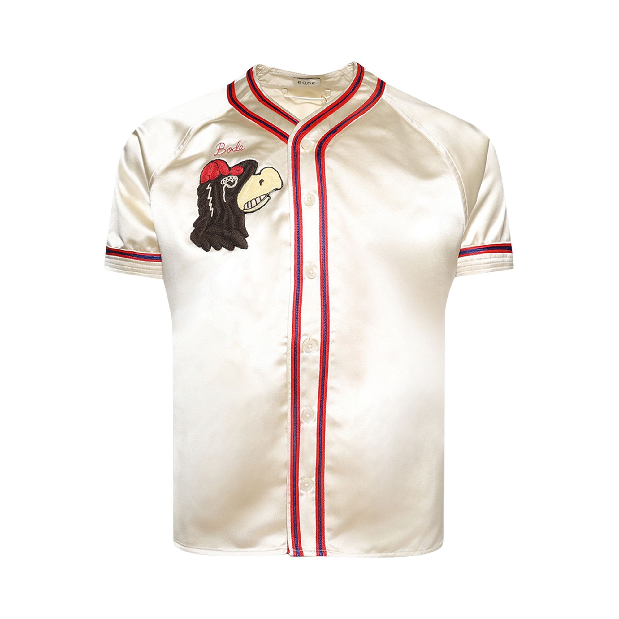 Bode Redtail Baseball Shirt 'Cream/Multicolor' - 1