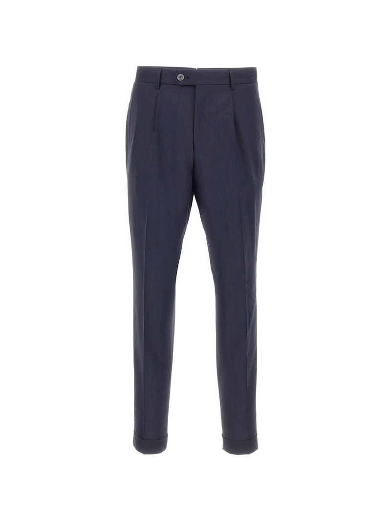 pleated straight-leg trousers 1
