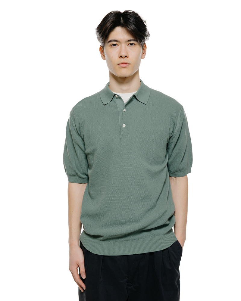 BEAMS PLUS Pique Polo 14G Olive outlook