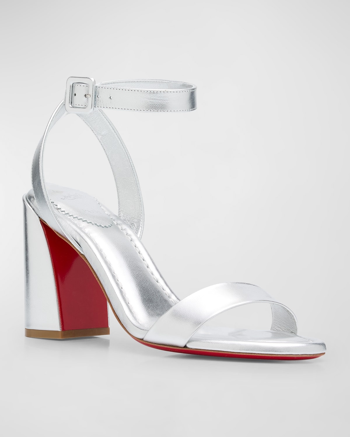 Miss Sabina Metallic Red Sole Sandals - 3