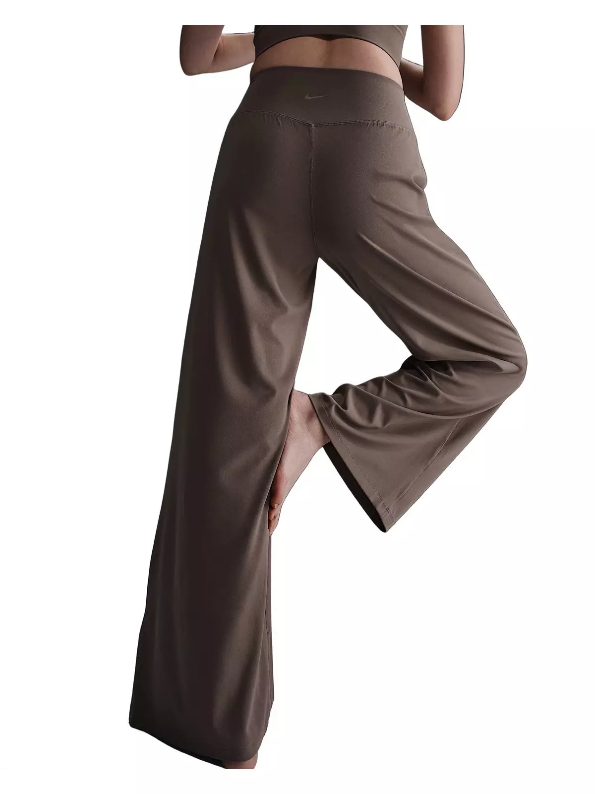 Women's Zenvy Dri-FIT High-Waisted Wide-Leg Pants - Brown - 2