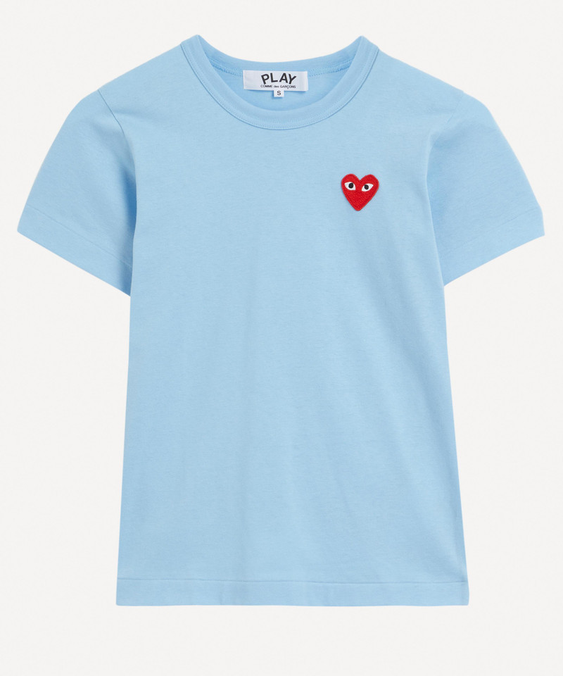 Blue Heart Appliqué T-Shirt - 1