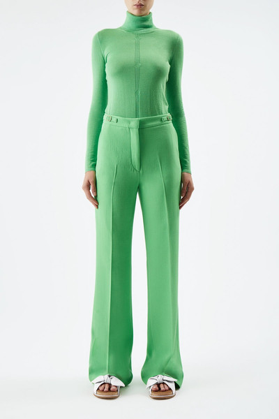 GABRIELA HEARST Steinem Turtleneck in Fluorescent Green Silk Cashmere outlook